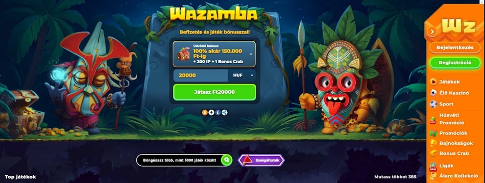 Wazamba casino Magyarország